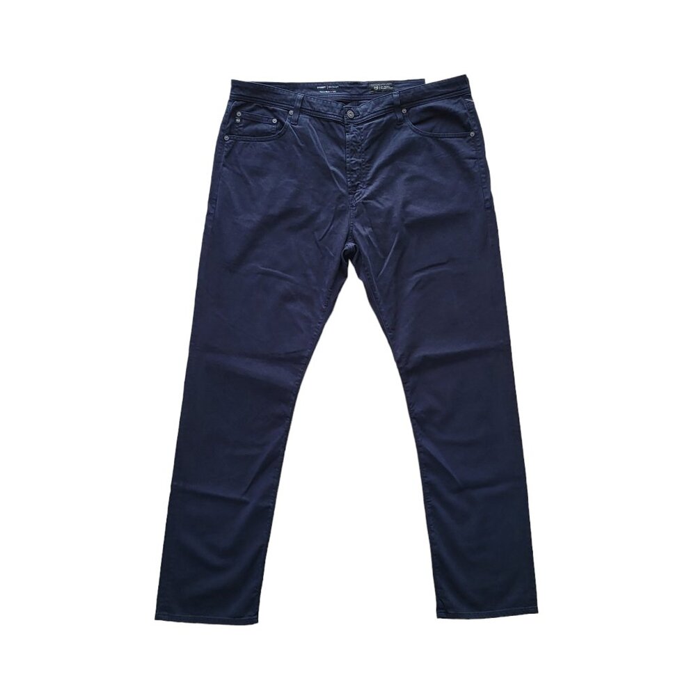 AG Adriano Goldschmied Everett Sueded Stretch Sateen Pants in Navy Men's 40X34